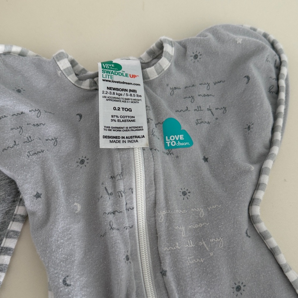 3 love to dream swaddle newborn 0.2 tog +  newborn moderate weather and 1 tog - Picture 2 of 6